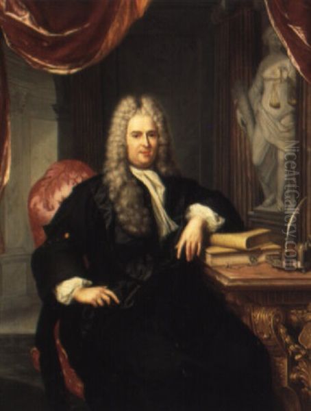 Portrait Of A Magistrate Oil Painting by Hans Von Aachen