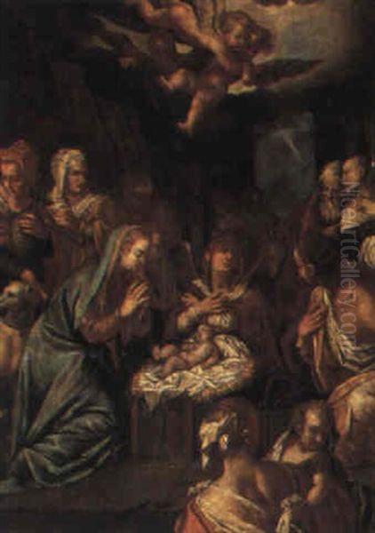 The Adoration Of The Shepherds Oil Painting by Hans Von Aachen