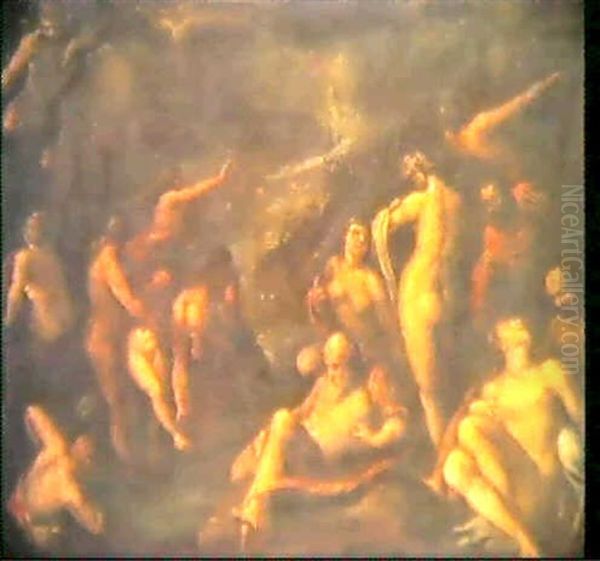 Le Deluge Oil Painting by Hans Von Aachen