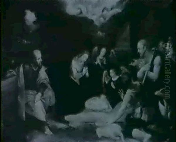 The Adoration Of The Shepherds Oil Painting by Hans Von Aachen