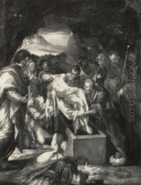 The Entombment Oil Painting by Hans Von Aachen