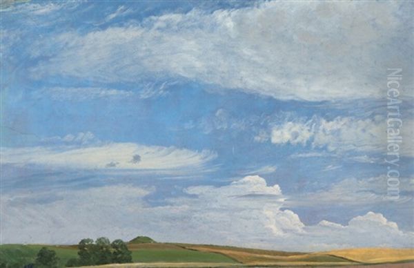 Driving Clouds Oil Painting by Carl Frederik Peder Aagaard