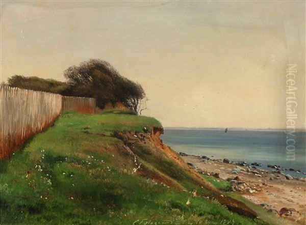 Coastal Scenery From Aebelo Island Oil Painting by Carl Frederik Peder Aagaard