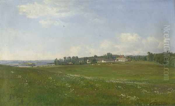 Jutlandische Landschaft Im Sommer Oil Painting by Carl Frederik Peder Aagaard