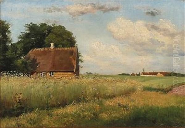 Danish Summer Idyll Oil Painting by Carl Frederik Peder Aagaard