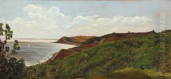 Klippeparti Fra Bornholm Oil Painting by Carl Frederik Peder Aagaard