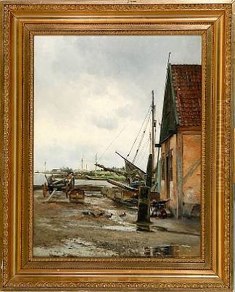 Efter Regnen, Motiv Fra Kastrup Oil Painting by Carl Frederik Peder Aagaard