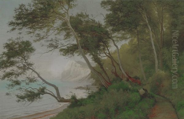 Udsigt Mod Mons Klint Oil Painting by Carl Frederik Peder Aagaard