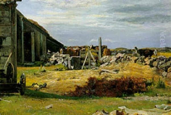 Ved Skovloberhuset Fra Sverig Oil Painting by Carl Frederik Peder Aagaard