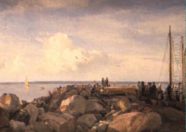 Pa Piren, Humlebeck Oil Painting by Carl Frederik Peder Aagaard