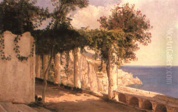 From The Cappuccini Convento, Amalfi Oil Painting by Carl Frederik Peder Aagaard