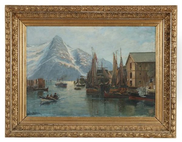 Fra Lofoten Oil Painting by Zackarais Martin Aagaard