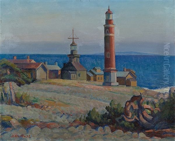 Lighthouse Oil Painting by Ilmari Aalto