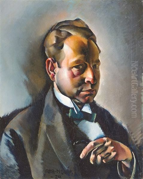 Male Portrait (szasz, Tibor) Oil Painting by Vilmos Aba-Novak