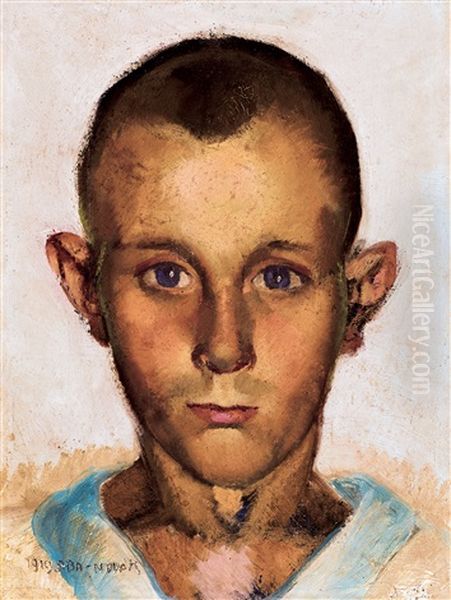 Boy With Blue Eyes by Vilmos Aba-Novak