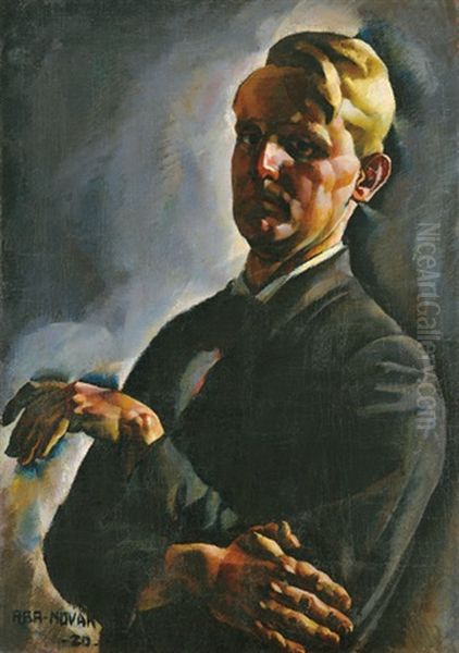 Self-portrait Oil Painting by Vilmos Aba-Novak