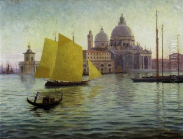 La Salute, Venise Oil Painting by Pierre Abattucci