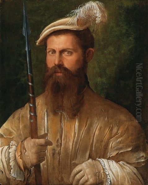 Portrait Of A Lancer by Nicolo dell' Abbate