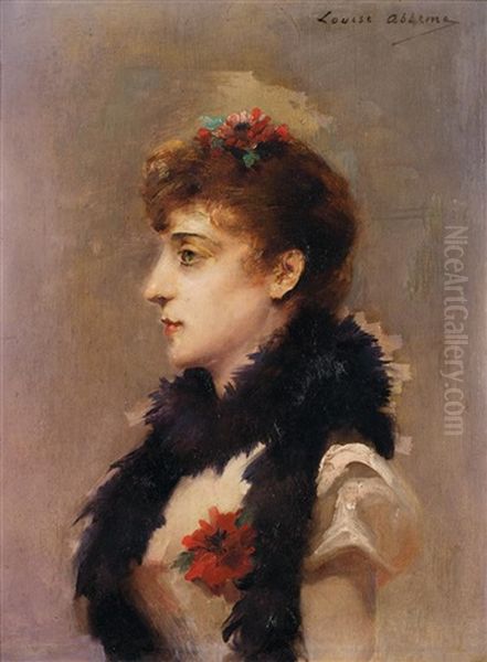 Portrait De Madame Reichenberg Oil Painting by Louise Abbema