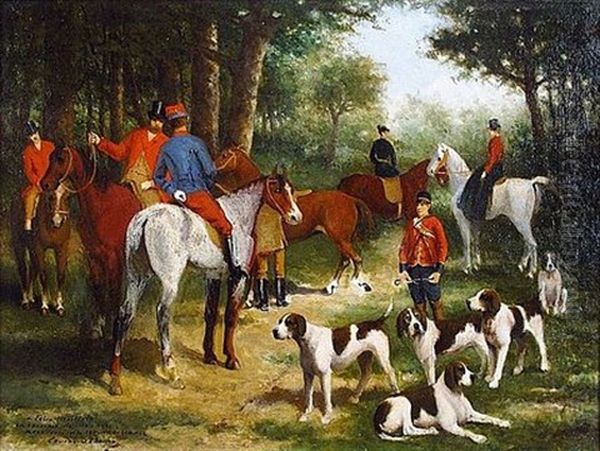 Chasse A Courre Oil Painting by Louise Abbema