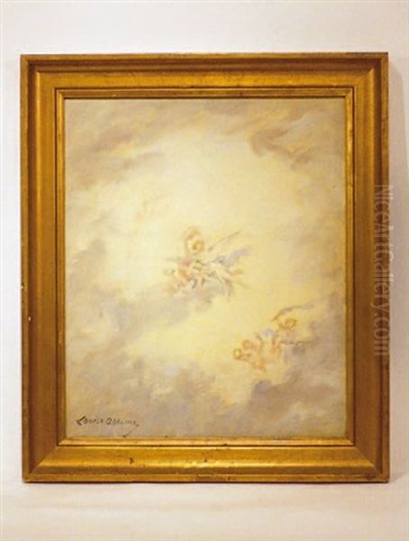 Putti Dans Des Nuees Oil Painting by Louise Abbema