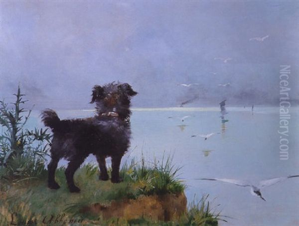 Awaiting The Master's Return Oil Painting by Louise Abbema