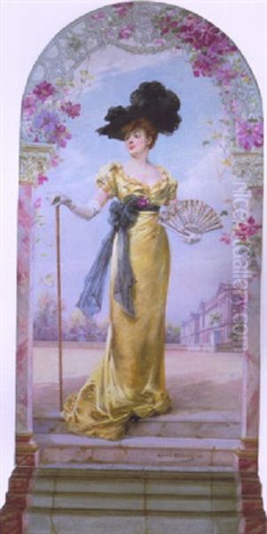 Portrait Of Madame Duvelleroy Oil Painting by Louise Abbema