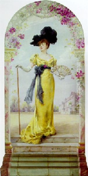 Portrait Of Madame Duvelleroy Oil Painting by Louise Abbema