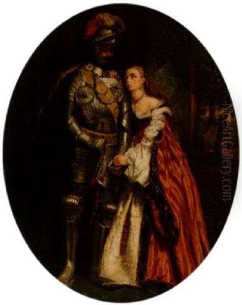 Lancelot And Guenevere Oil Painting by Edwin Austin Abbey