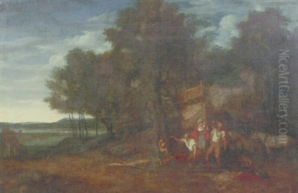 A Game Of Quoits Oil Painting by John White Abbott