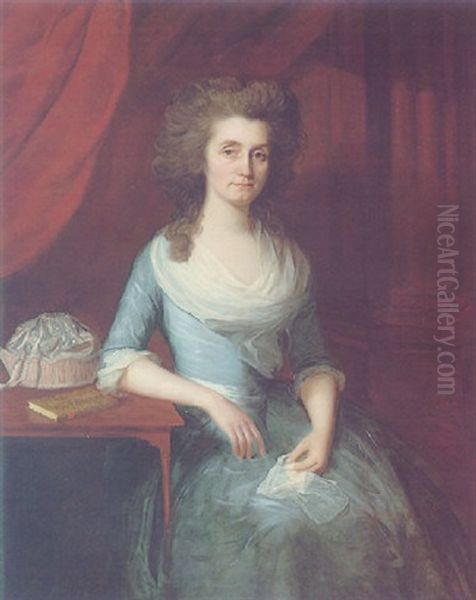 Portrait Of Elizabeth Wilson, Wife Of Bishop Andrew Downe Oil Painting by Lemuel Francis Abbott