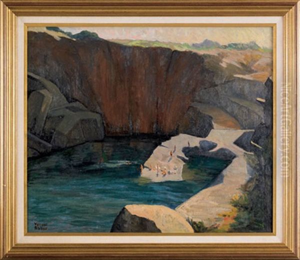 The Quarry Pool Oil Painting by Yarnall Abbott