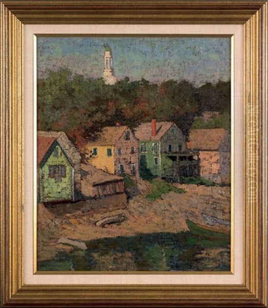 Fisherman's Houses Rockport Oil Painting by Yarnall Abbott