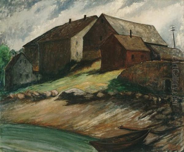 Stone Houses Oil Painting by Yarnall Abbott