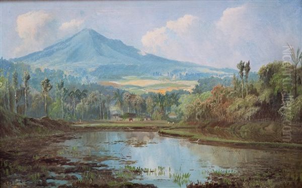 Tjerimaj Bij Soemedang, Java Oil Painting by Soerjosoebroto Abdullah