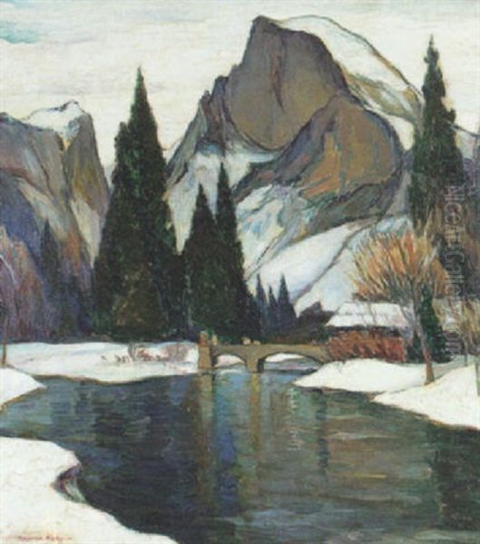 Winter Yosemite Oil Painting by Rowena Meeks Abdy