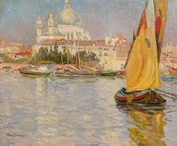 Venise, La Salute Oil Painting by Louis Abel-Truchet