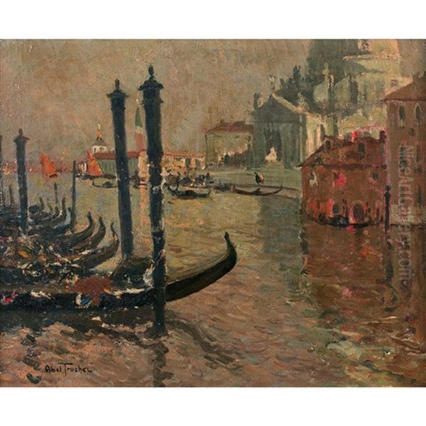 Vue De Venise : Devant La Salute Oil Painting by Louis Abel-Truchet