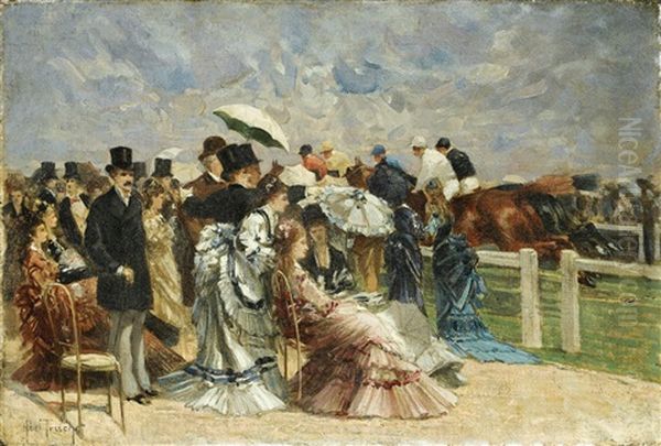 At The Races Oil Painting by Louis Abel-Truchet