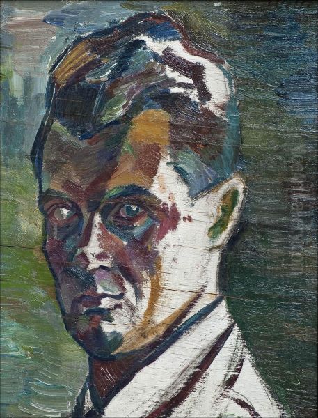 Miehen Muotokuva Oil Painting by Ilmari Aalto