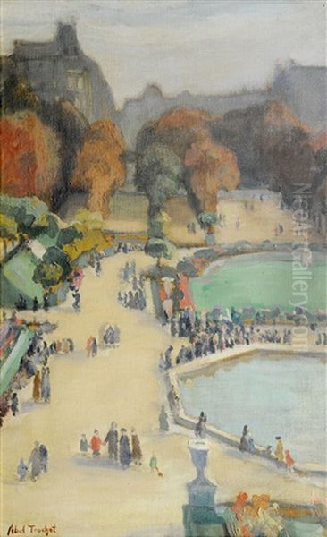 Paris, Le Jardin Du Luxembourg Anime Oil Painting by Louis Abel-Truchet