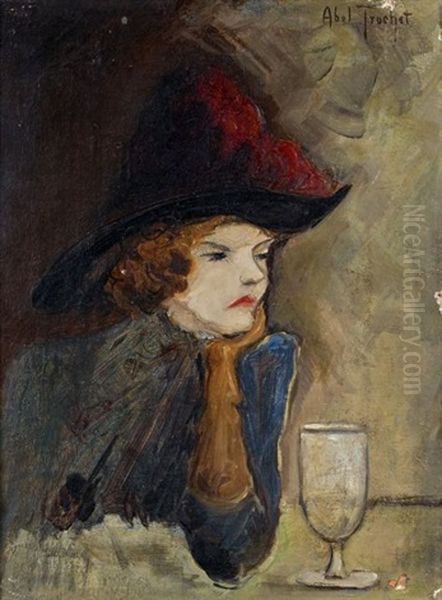 Au Cafe Oil Painting by Louis Abel-Truchet