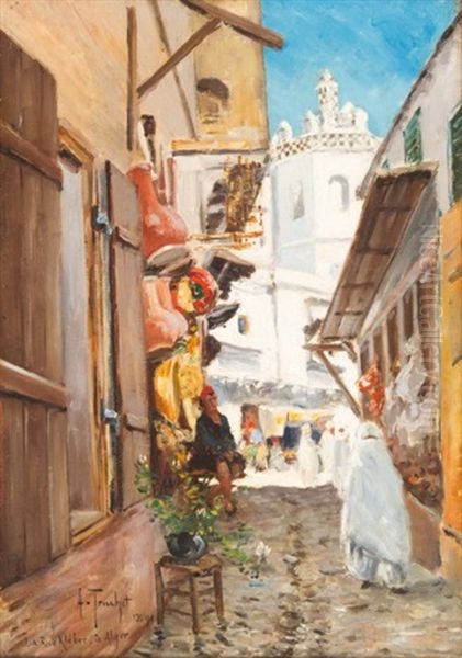 Rue Kleber A Alger Oil Painting by Louis Abel-Truchet