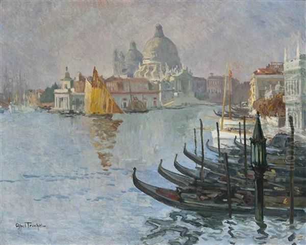 San Giorgio Maggiore, Venice Oil Painting by Louis Abel-Truchet