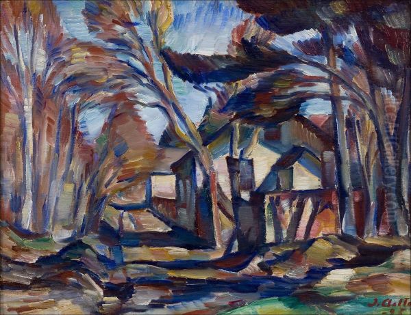 Tuulinenpaiva. Oil Painting by Ilmari Aalto