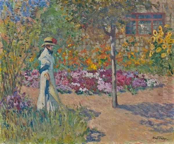 Elegante Au Jardin Oil Painting by Louis Abel-Truchet