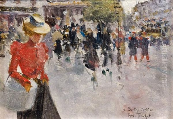 Place De L'opera Oil Painting by Louis Abel-Truchet