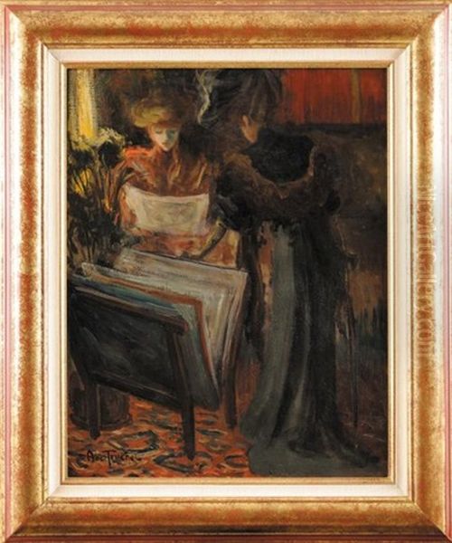 Les Collectionneuses Oil Painting by Louis Abel-Truchet