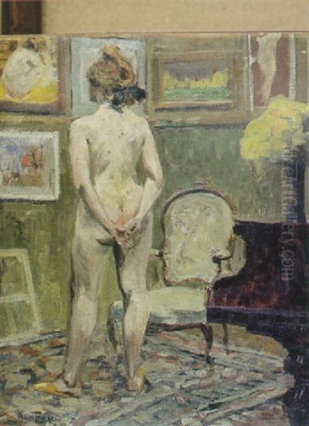 Modele A L'atelier Oil Painting by Louis Abel-Truchet