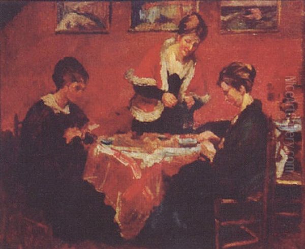 Les Couseuses Oil Painting by Louis Abel-Truchet